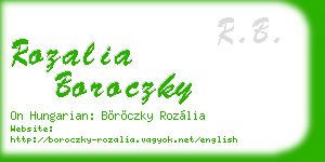 rozalia boroczky business card